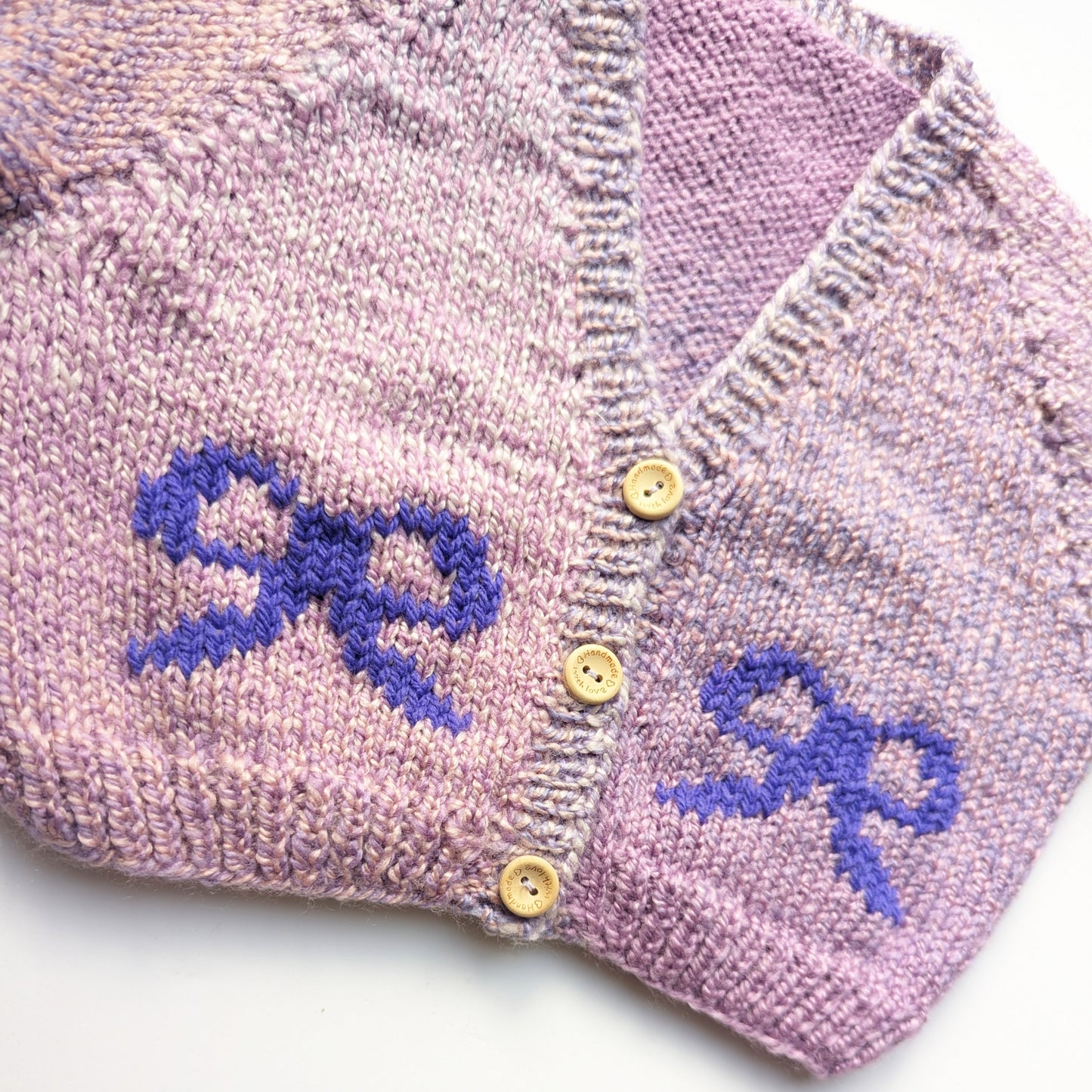 Purple Bow Cardigan 6-12 months