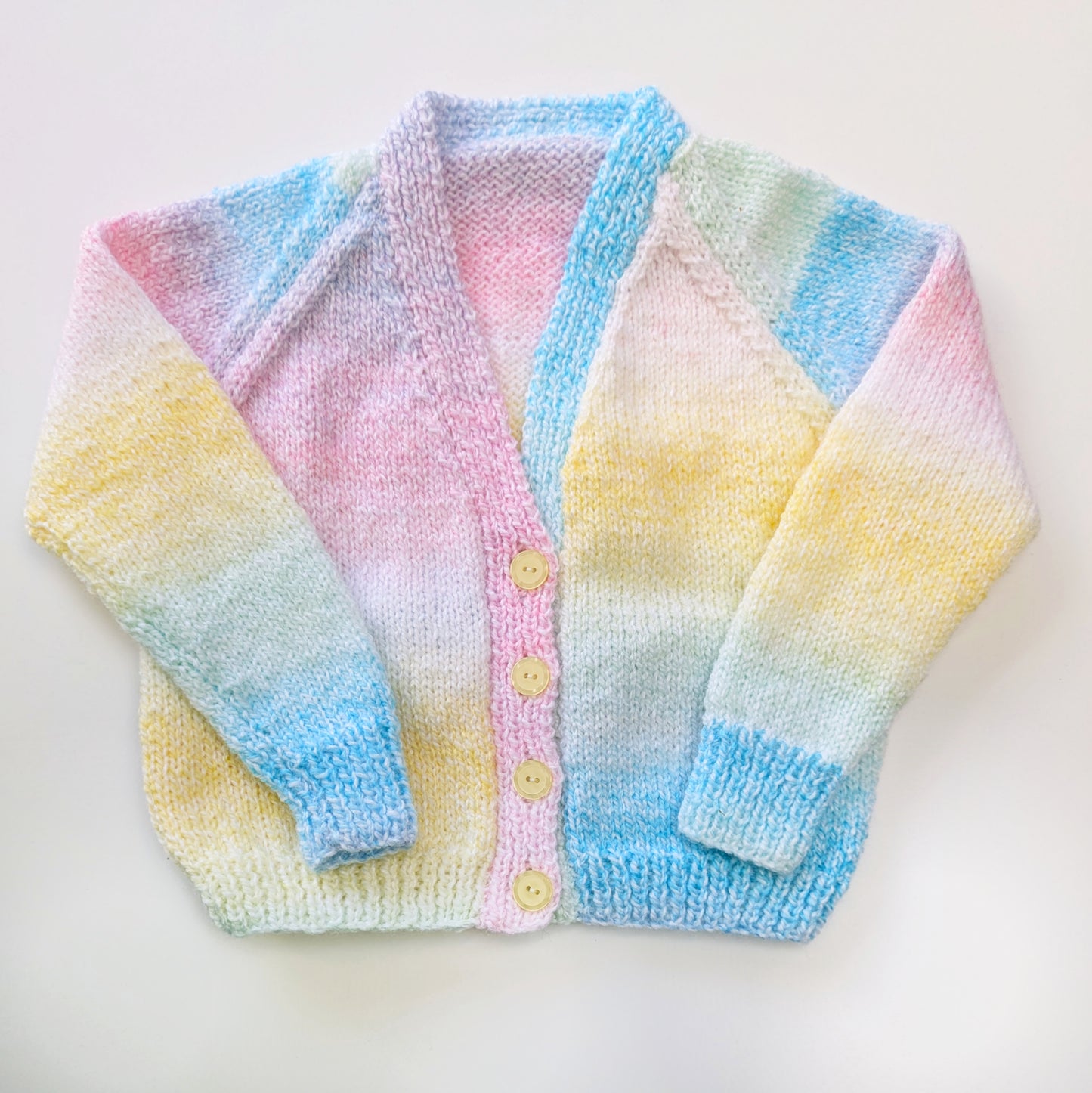 Pastel Rainbow Cardigan 2-3 years
