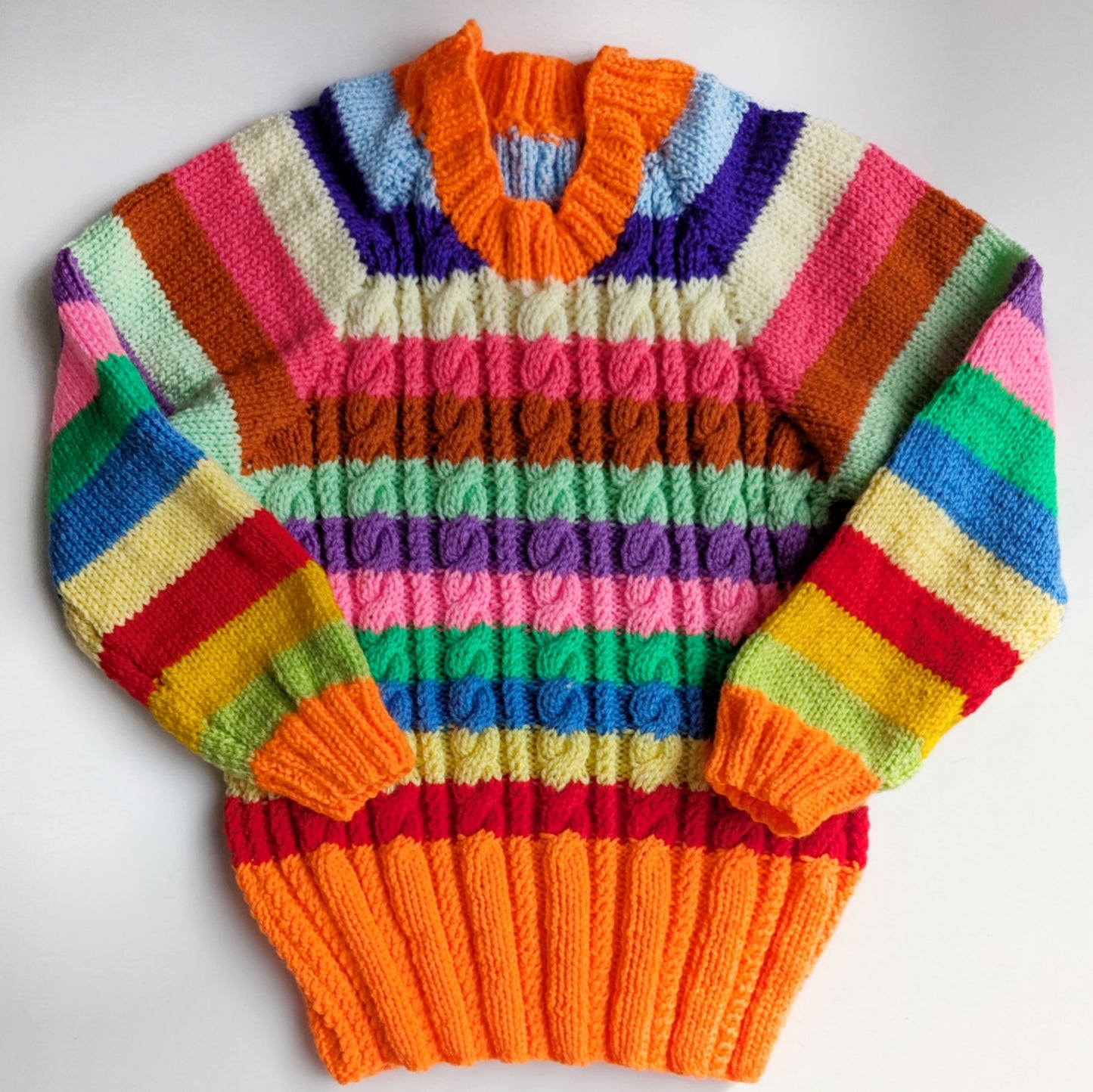Random Stripe Cable Jumper 4-5 years
