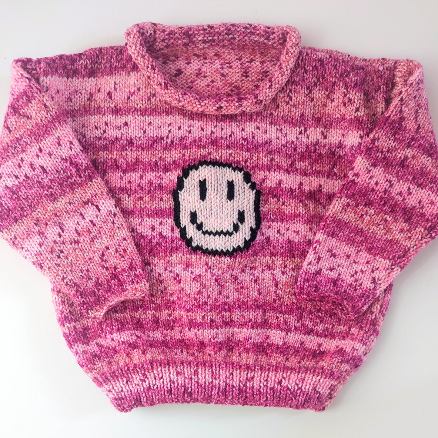 Pink Marl Little Smiley Jumper 2-3 years