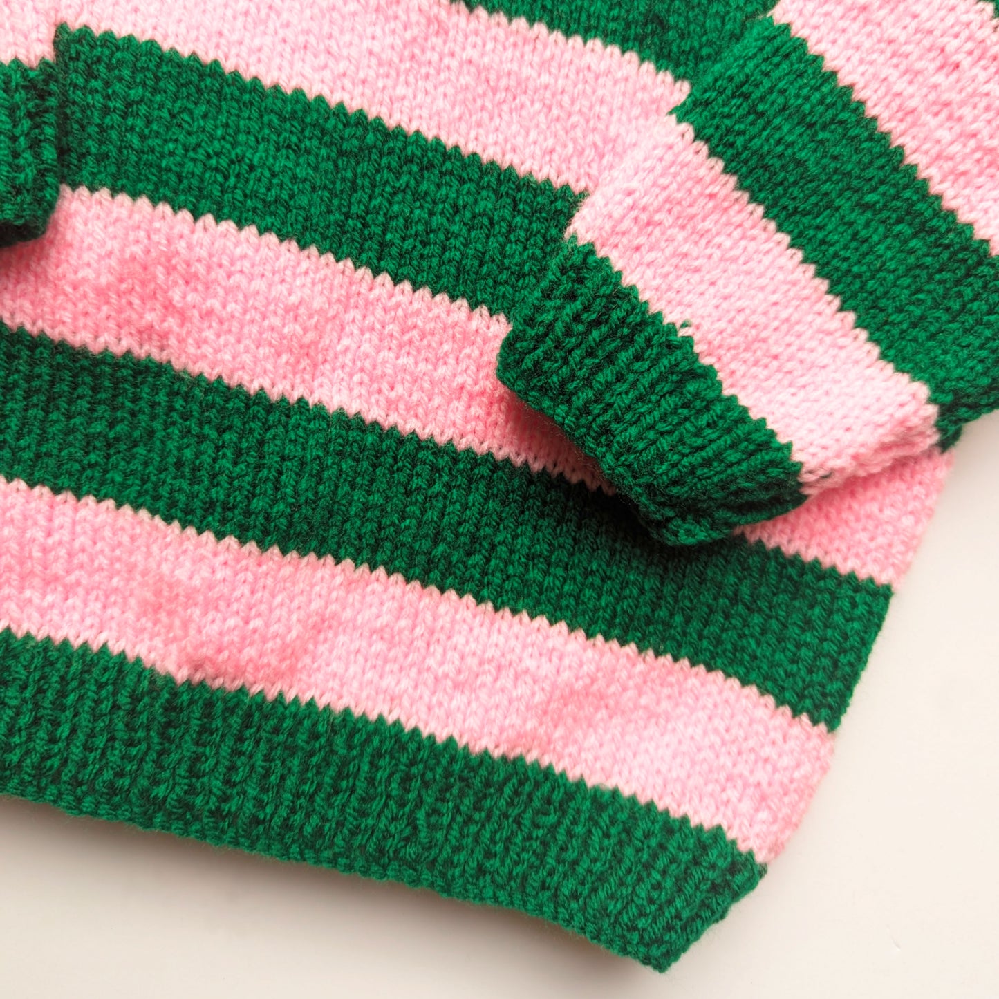 Pink & Green Stripe Jumper 3-4 years