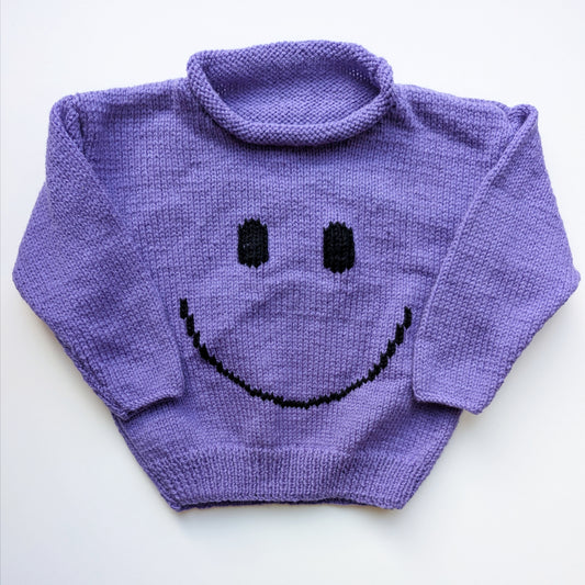 Purple Big Smiley Jumper